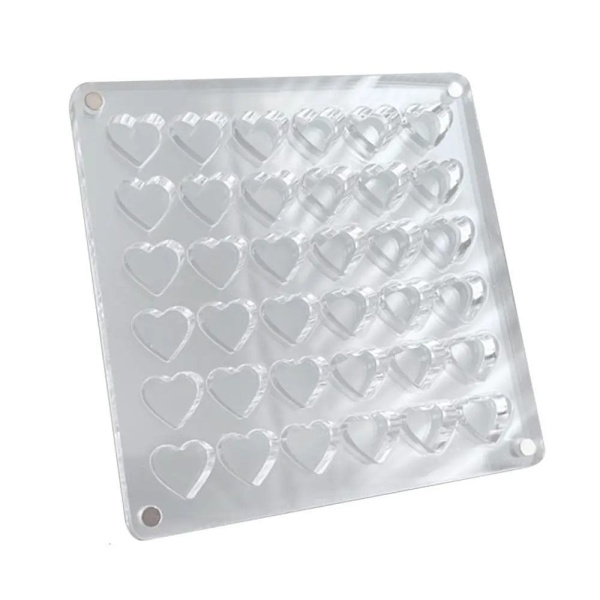 Magnetisk oppbevaringsboks Neglesmykker dekorasjonsboks HJERTEFORMET Heartshaped 36Grid