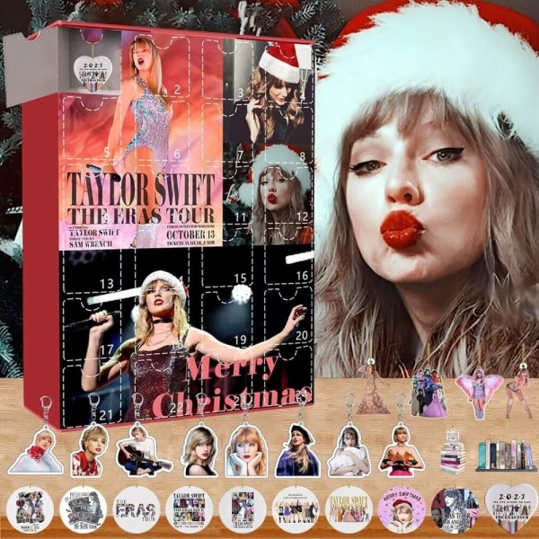 Jule-adventskalender Taylor-inspireret nøglering 24 dage