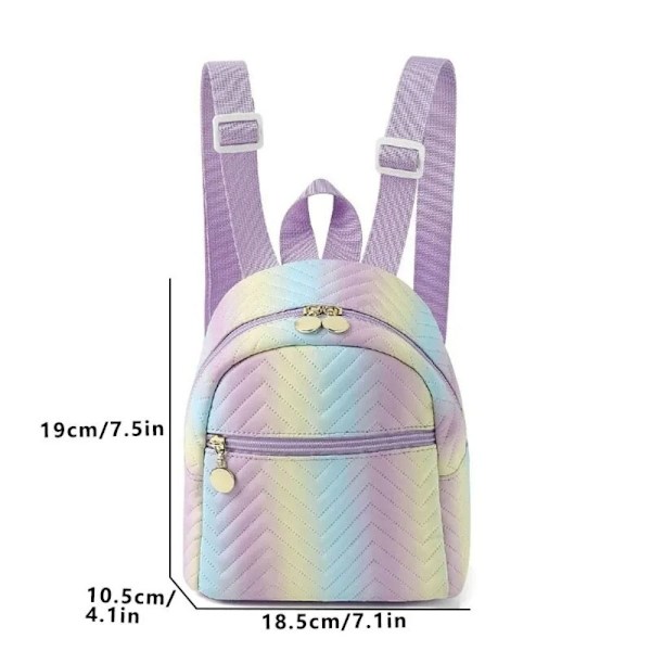Mini ryggsäck Quiltad ryggsäck Liten skolväska