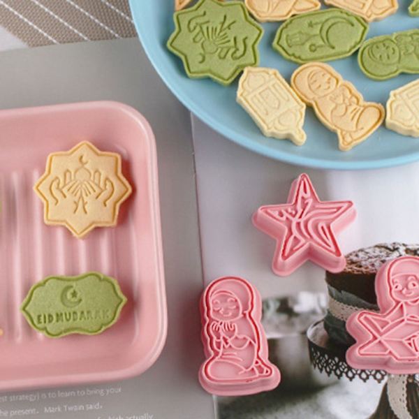 8-pack Eid Mubarak Kakformar för Kakor