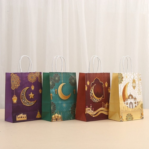 6 st Eid Mubarak presentpåse Candy Cookie Bag STIL 5 STIL 5 Style 5