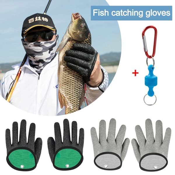 Fiskehandskar Skärsäker Arbetshandske GRÅ VÄNSTER VÄNSTER Grey Left-Left