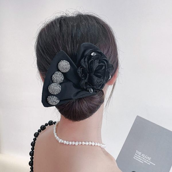 Hårbulle Maker Blomma Hårklämma SVART black
