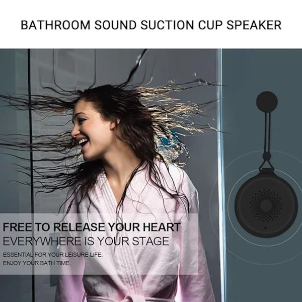 Bluetooth Høyttaler Dusj Høyttaler SVART black