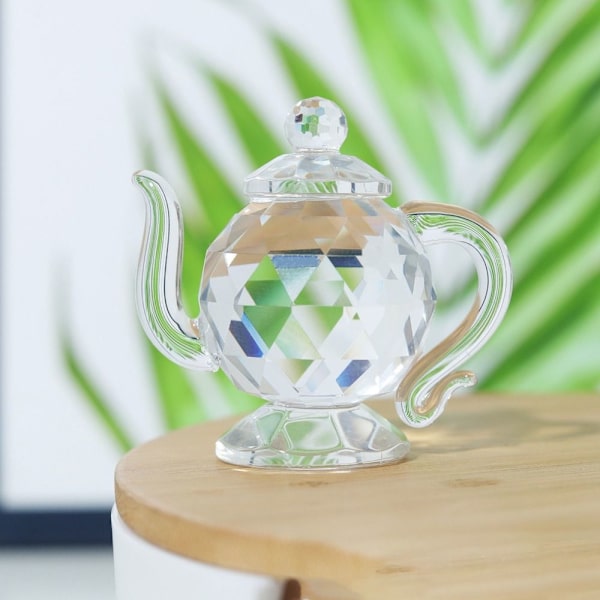 Krystall tekanne Ornament hjemmedekorasjon og tilbehør tekanne