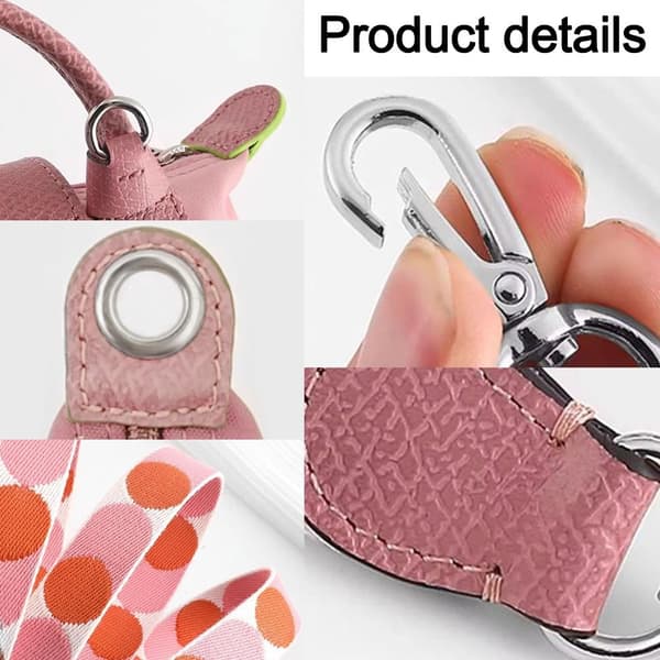 Ekte Lærreim Transformasjonsspenne ROSA SØLVSPENNE Pink Silver Buckle