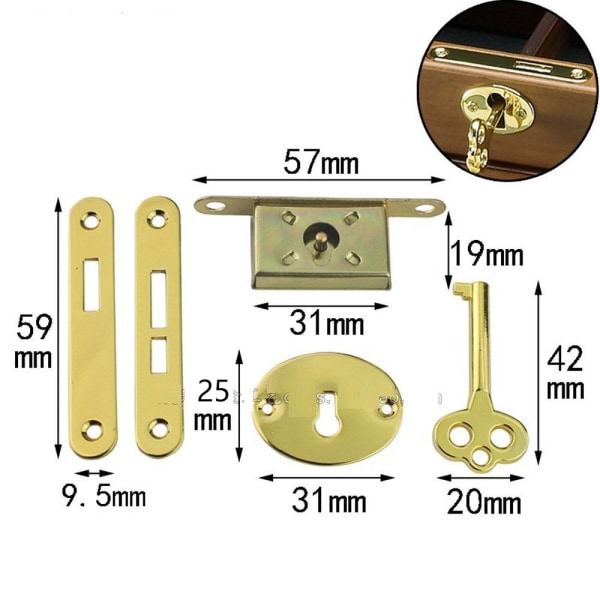 Smykkeskrinlås Skuffelås 1 1 1