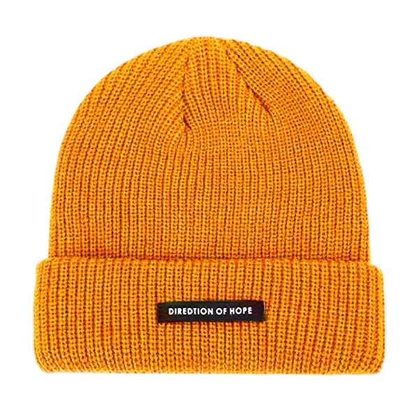 Strikkede Beanies Vinter Efterår Huer GUL Yellow