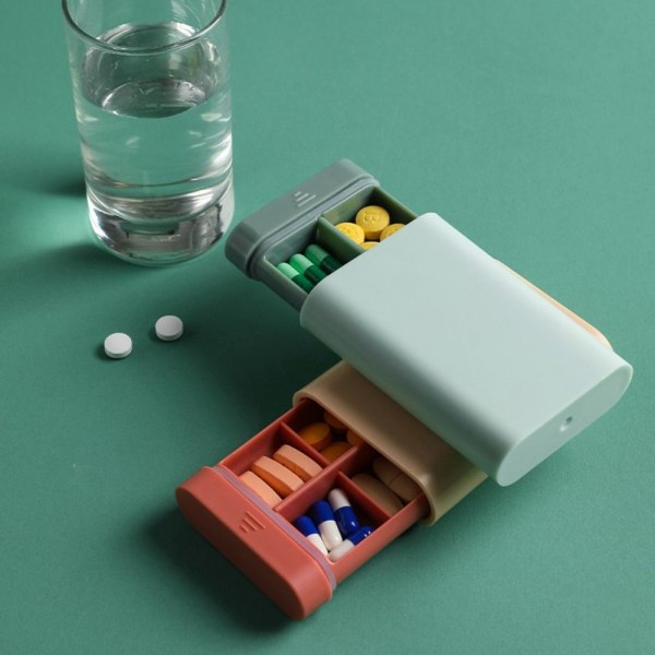 Pill Box Pill Dispenser Box GRÅ Gray
