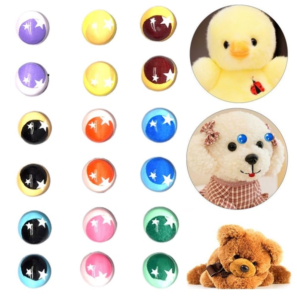 10 st/5 par Eyes Crafts Eyes Puppet Crystal Eyes 6MM-STAR TO 6mm-Star to Right2