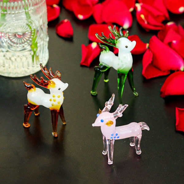 Crystal Sika Deer Ornament Heminredning och tillbehör C C C