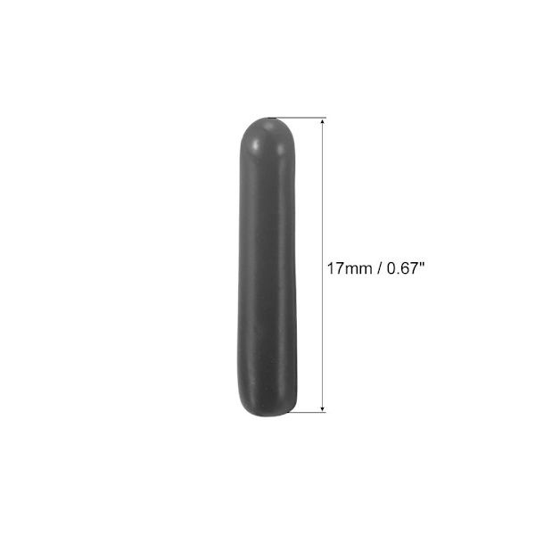 100 stk Gummi endehætter Rund skruetrådbeskytter SORT 100 STK black 100pcs