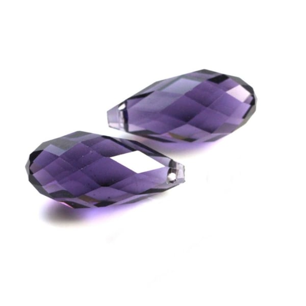 20 stk/sett Krystallperler Teardrop fasettert Krystall 08 08 08