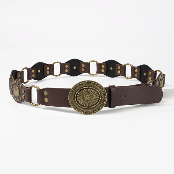 Retro-stil Mote Hul Ring Midjebelte SVART Black