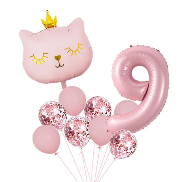 10 stk/sett Bursdagsnummerballonger Jumbonummerballong 3 3 3