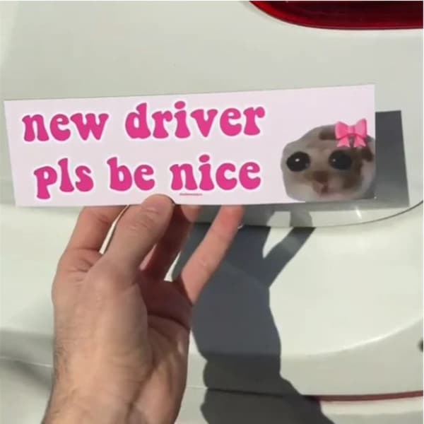 10 stk. Nice Driver bilmærkat selvklæbende elevchauffør A-10PCS