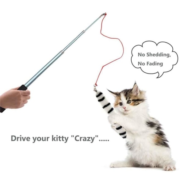 Cat Worms Replacements Cat Worm Leksaker SVART SVART black