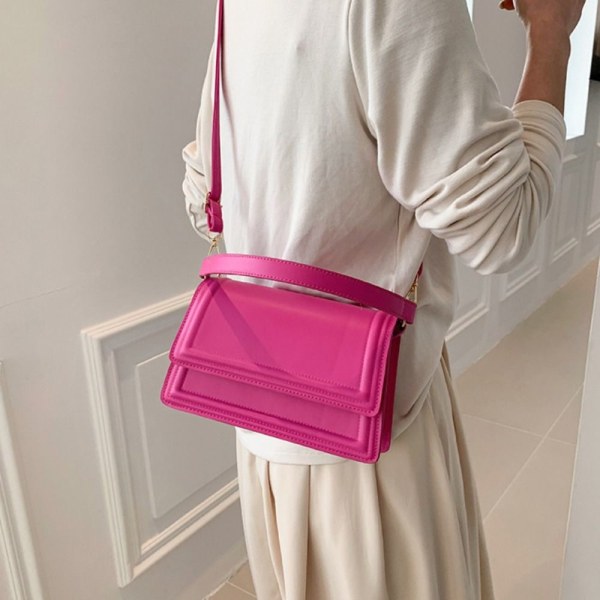 PU-klaff håndveske Travel Crossbody Bag ORANGE orange