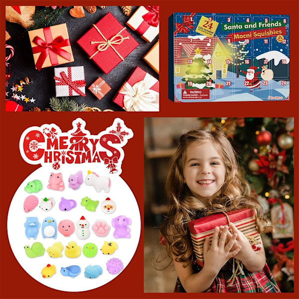24 stk Julekalenderboks Snemand Mochi Dyr