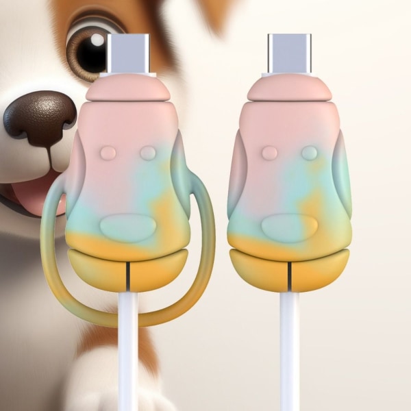 Kabelskydd Laddare Kabel Cover BLÅT TYP TILL Blue TypeC to TypeC-TypeC to TypeC