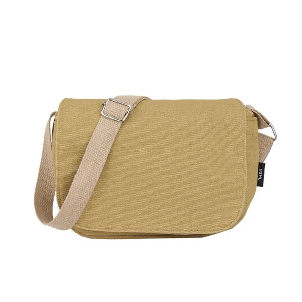 Yksinkertainen Messenger Bag Postman Crossbody Bag KHAKI khaki