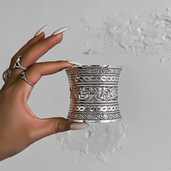 Utskuret elefantdjurarmband Öppet brett armband E E E