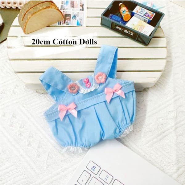 Dockkläder Plysch Jumpsuit BLÅ 20CM Blue 20cm
