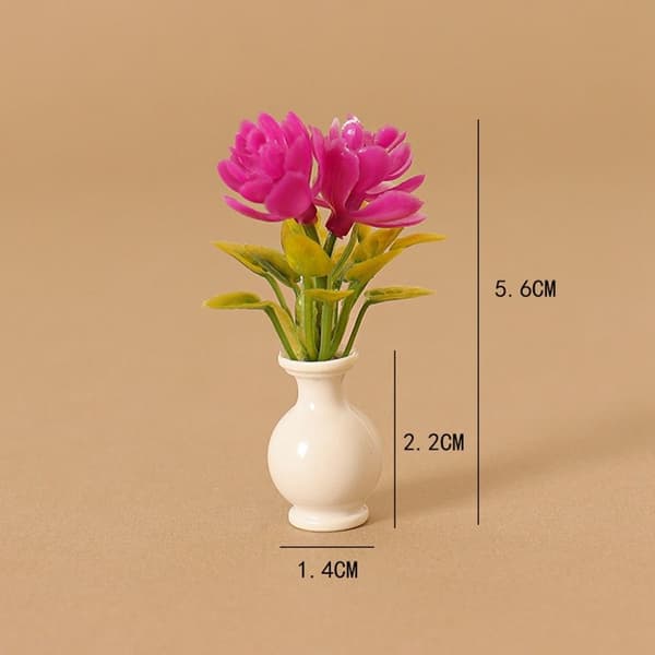 Dukkehus Miniature Plast Simulationsvase 3 3 3
