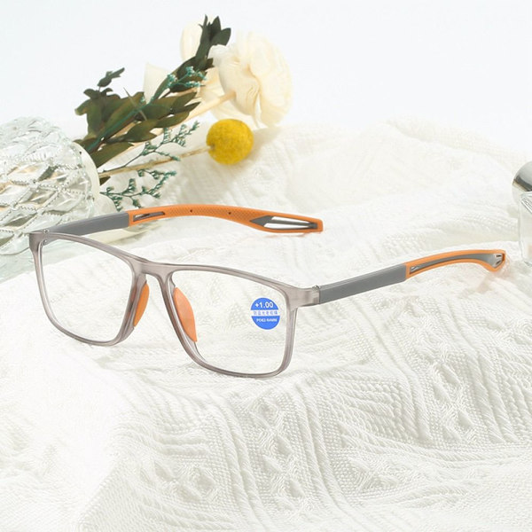 Anti-blåt lys læsebriller Firkantede briller TRANSPARENT transparent Strength 350