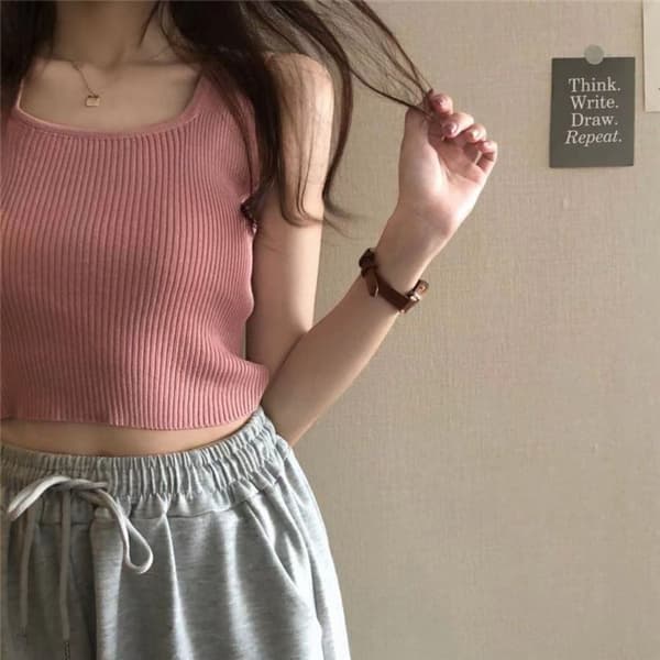 Lyhyt toppi Camisole HARMAA Grey