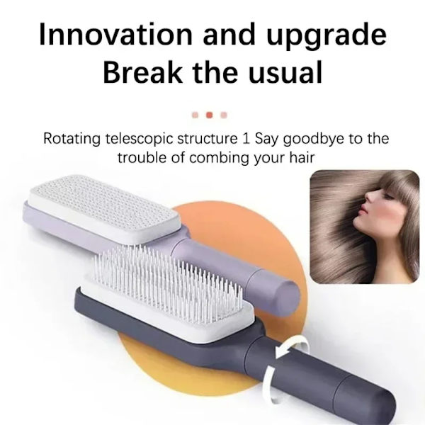 Hårkam Massagekam GRÅ grey