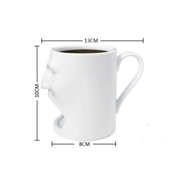 Funny Face kaffekrus Keramisk krus Tærte-spisekrus