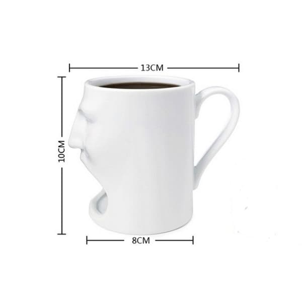 Rolig Ansiktskaffemugg Keramisk Mugg Pajätarmugg