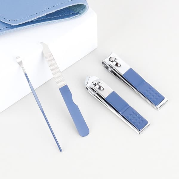 4 stk/sæt Manicuresæt Negleklipperværktøj BLÅ B B Blue B-B