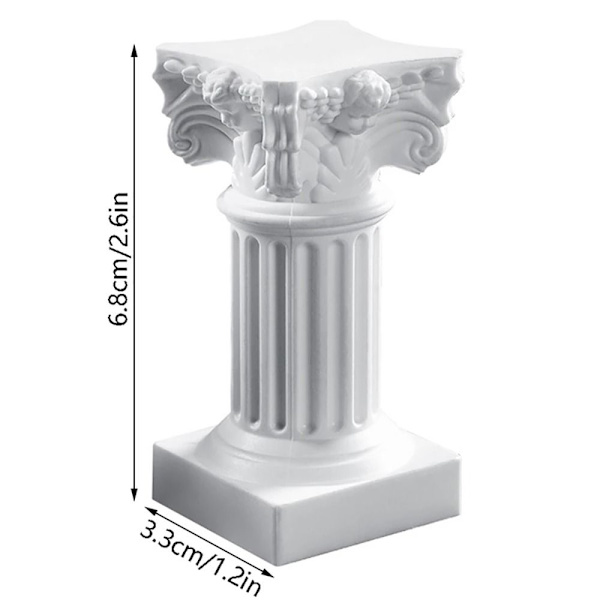 1 Stk Romersk Søjle Statue Piedestal SORT SORT black