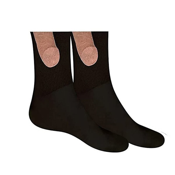 1 Par Roliga Strumpor Show Off Strumpor SVARTA black