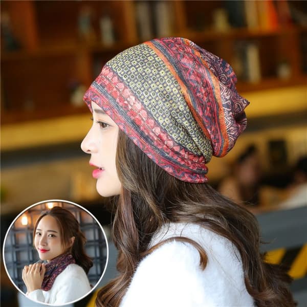 Dam Turban Hatt Tunn Pullover Mössa 07 07 07