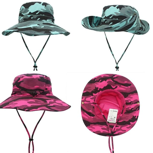 Fiskerhat Sommer Strand Solhatte ROSA RØD Rose red
