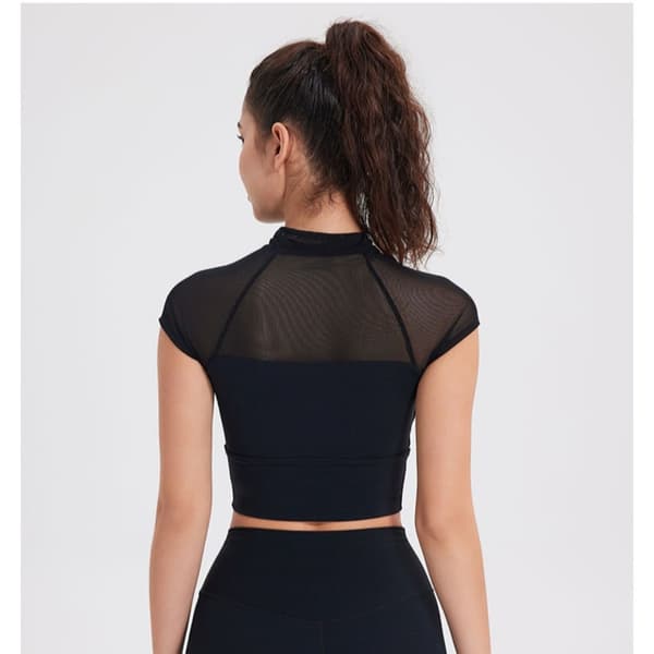 Dame Top Yoga Crop Top GRÅ M Grey M