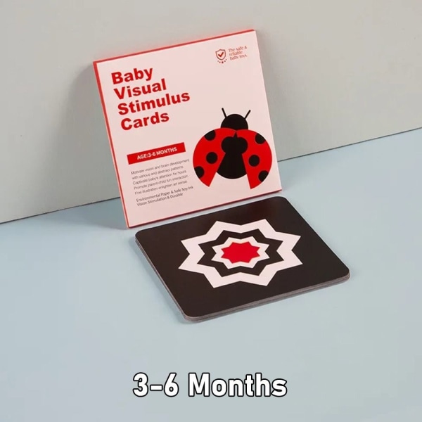 1Set baby kort med hög kontrast 3-6 MÅNADER 3-6 MÅNADER 3-6 Months