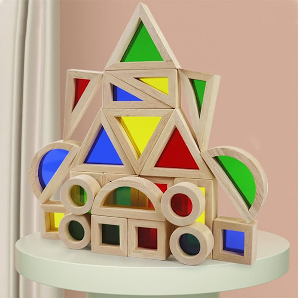 Baby Blocks Rainbow Sensory Blocks Set Rakennuslelu