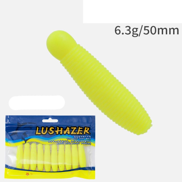 10/20 STK Fiskemyke lokker Fiskejiggsluk GUL 6,3G 10STK yellow 6.3g 10pcs-6.3g 10pcs