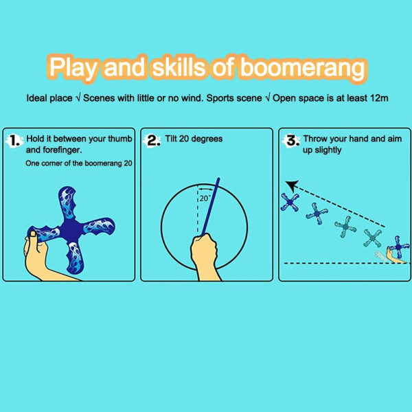 Kolmilehtinen Boomerang Dart Flying Boomerang KELTAINEN Yellow