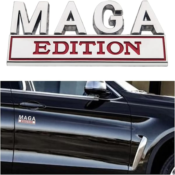2 ST MAGA Edition Bilemblem 3D Letter Fender Badge metalllogotyp