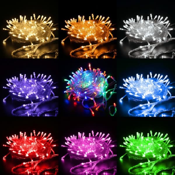 100LED 10M Vattentäta Ljusslingor VARMVIT warm white