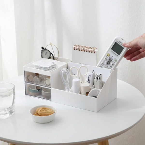 Desktop Organizer Opbevaringsboks til kontorartikler BLÅ Blue