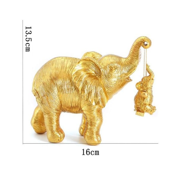 Elephant Family Statue Swing Elefantfigur SØLV Silver