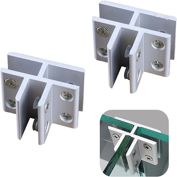 2-pack Glasklämma Partition Support 2 2 2