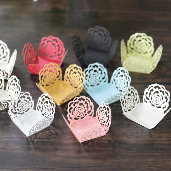 50 stk Chokoladebakke Papir Chokolade Slikkopper SORT SORT Black