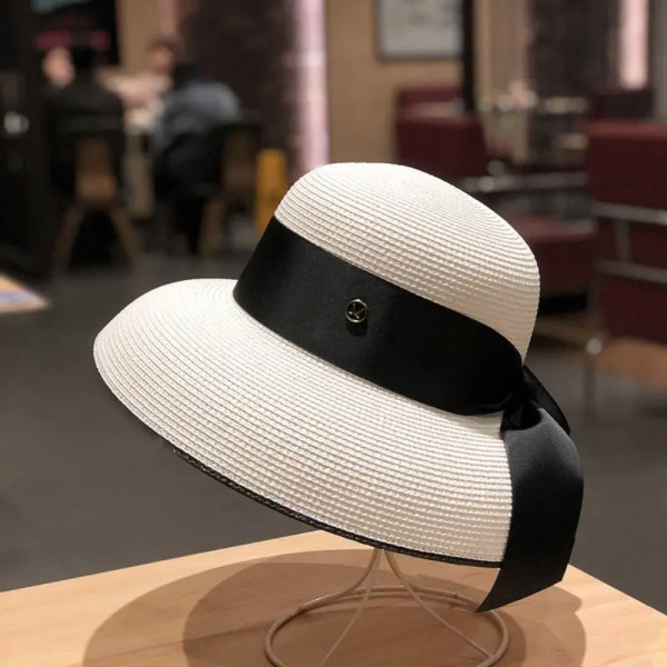 Cap Strandhatt Hepburn Style Bucket Hat VIT VIT White